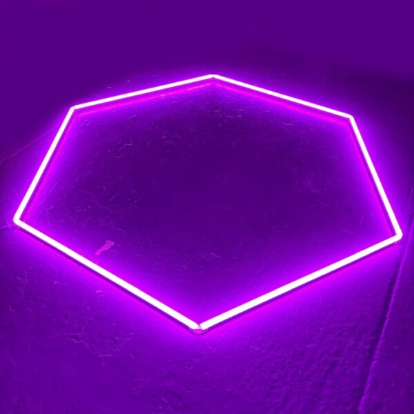 Lámpara LED 1 panal hexagonal gigante diámetro techo 2.3M 100W Rosa Detallando Garaje Peluquería Gimnasio - Imagen 3