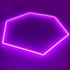 Lámpara LED 1 panal hexagonal gigante diámetro techo 2.3M 100W Rosa Detallando Garaje Peluquería Gimnasio - Imagen 2