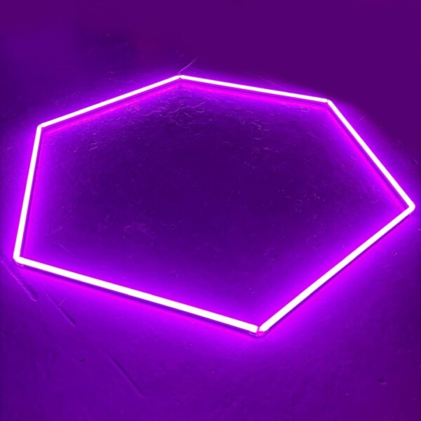 Lámpara LED 1 panal hexagonal gigante diámetro techo 2.3M 100W Rosa Detallando Garaje Peluquería Gimnasio - Imagen 2