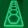 Luz LED 6 hexágonos + rectángulo nido de abeja techo 5.3M x 1M 360W Verde Detallado Garaje Peluquería Gimnasio - Imagen 4