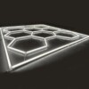 Plafoniera esagonale a nido d'ape LED 230V 2,4m x 3m luce bianco 240W 6500k per garage detailing barbiere - immagine 4