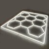 Plafoniera esagonale a nido d'ape LED 230V 2,4m x 3m luce bianco 240W 6500k per garage detailing barbiere - immagine 6
