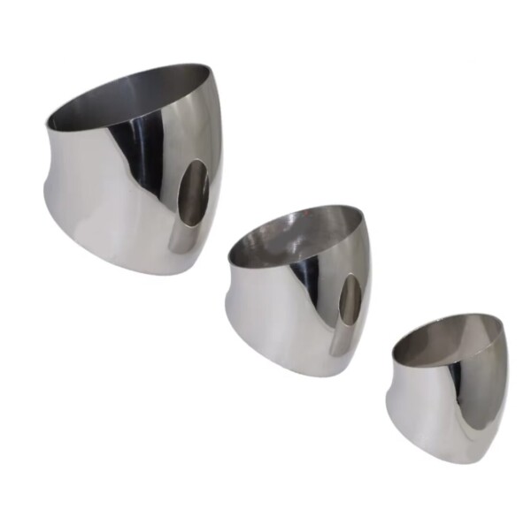 Gomito sottile in acciaio inox, spessore 1,2 mm, per la produzione di scarichi ad angolo di 45°, diametro da 51 a 89 mm - immagine 2