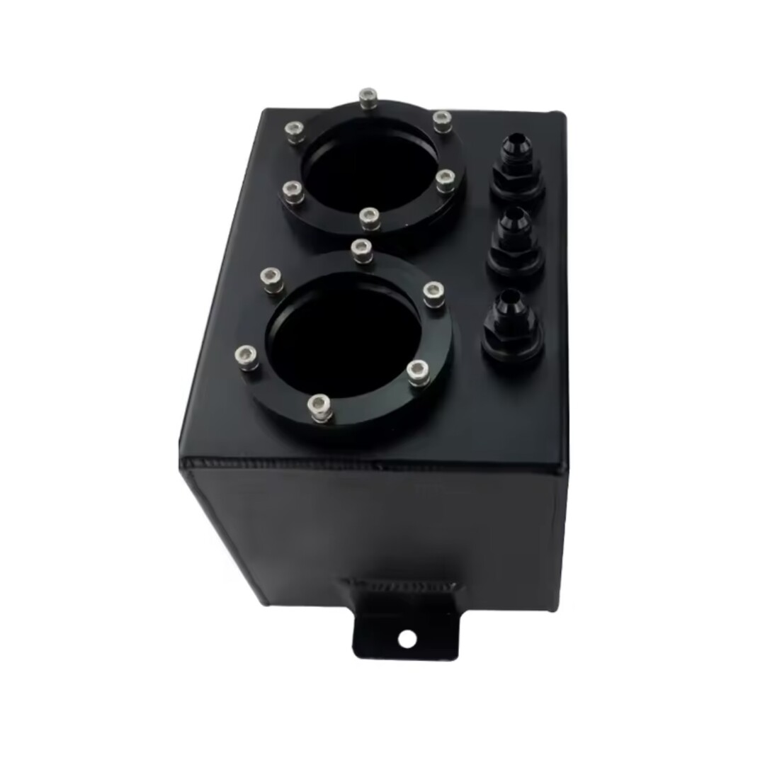 Boite tampon en aluminium 3L double pompe à essence type 044, AEM 60mm, raccords Dash 6 – Image 6