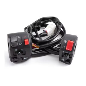 Commutateur, Commodo de Guidon Moto 22mm, Interrupteur Multifonction Klaxon, Clignotants, Feux & Démarrage