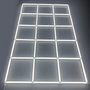Led ceiling light grid 15 squares white 2.5M x 1.5M 230W 6500K Detailing Barber Garage Gym
