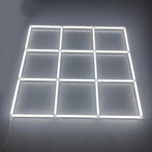 Led ceiling light grid 9 squares white 1.5M x 1.5M 145W 6500K Detailing Barber Garage Gym