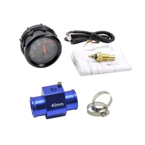 Manomètre de température d'eau 0° à 120°C avec porte sonde durite 40mm pour durite de radiateur