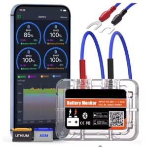 Moniteur testeur intelligent de batterie automobile 12V avec suivi et contrôle par application Bluetooth