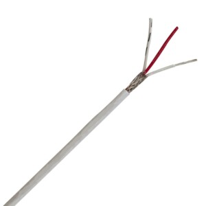 Câble blindé 3 fils PMH en argent "Tefzel" pour faisceau Aviation et Motorsport "Mil Spec", 22AWG, torsadé, couleur Blanc, longueur 1 mètre