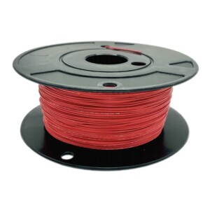 Fil électrique en argent "Tefzel" - pour faisceau électrique Aviation et Motorsport - Mil Spec - section 1mm2 18AWG - couleur Blanc, Noir, Rouge - longueur 5 mètres - Rouge