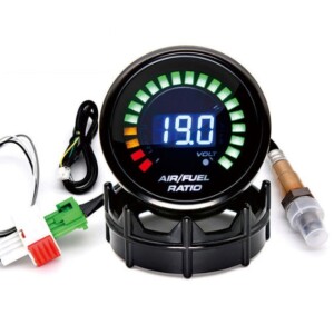 Manomètre AFR digital + sonde lambda large bande – Kit complet avec embout à souder – 52mm – 12V