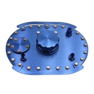 Platine réservoir ATL aluminium CNC 285×220 mm – Dash 6 – clapet anti-retour + joint – compatible réservoirs FIA