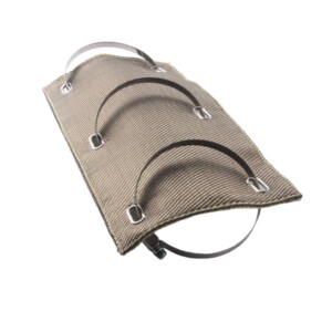 750°C Heat Protection - 15x30 cm - 6 Stainless Steel Eyelets - With 3 Serflex Collars - Ideal for Exhaust Systems & Exposed Parts