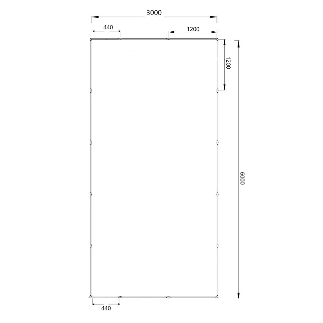Rectangular LED ceiling lamp 3M x 6M - 236W - cool white 6500K - Dimmable option - Image 5