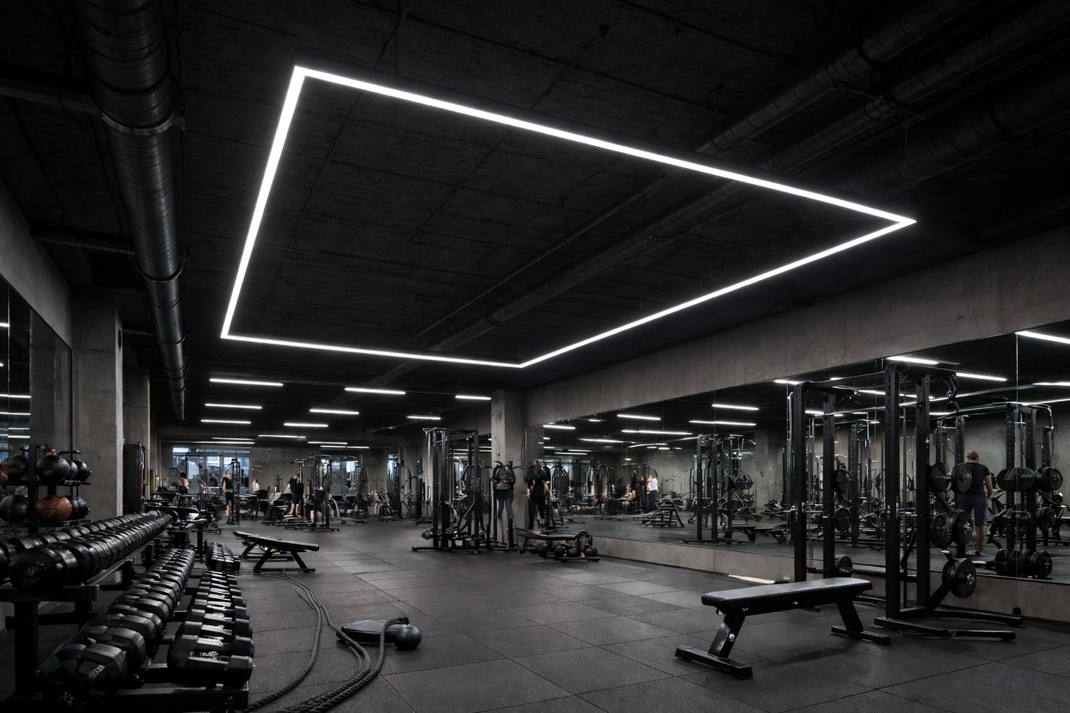 Rectangular LED ceiling lamp 3M x 6M - 236W - cool white 6500K - Dimmable option - Image 4