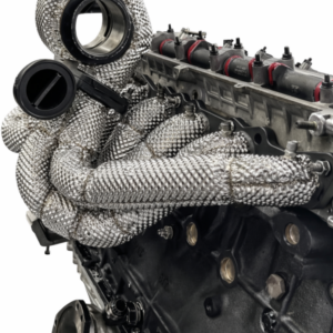 Ultra-high temperature exhaust heat protection 1500°C - Self-adhesive ceramic + embossed stainless steel kit