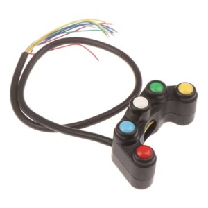 Commodo Moto 22mm 5 Buttons Multifunction - Universal Handlebar Switch - 12-60V 15A