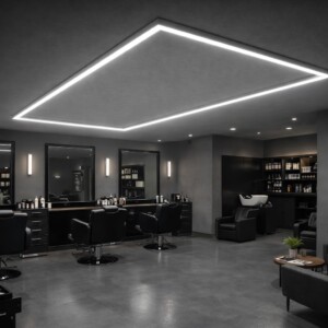 Rectangle LED ceiling lamp 2.4M x 3.6M - 160W - cool white 6500K - Dimmable option