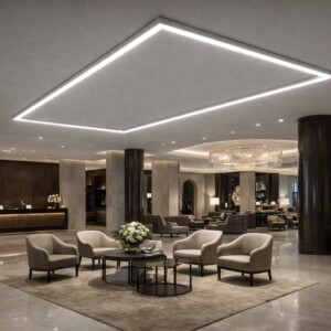 Rectangular LED ceiling lamp 3M x 3.6M - 172W - cool white 6500K - Dimmable option