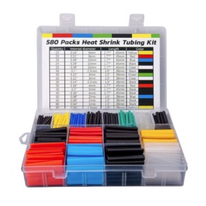 Coffret 580 Gaines Thermo rétractables multi couleurs – Isolation Faisceau Électrique – Boîte Compartimentée