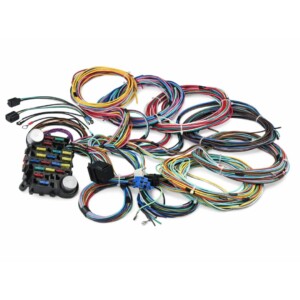 Faisceau Électrique Universel semi fini 21 Circuits – Boîte à Fusibles Pré-Câblée + 3 Relais – Fils Gravés – Châssis Complet