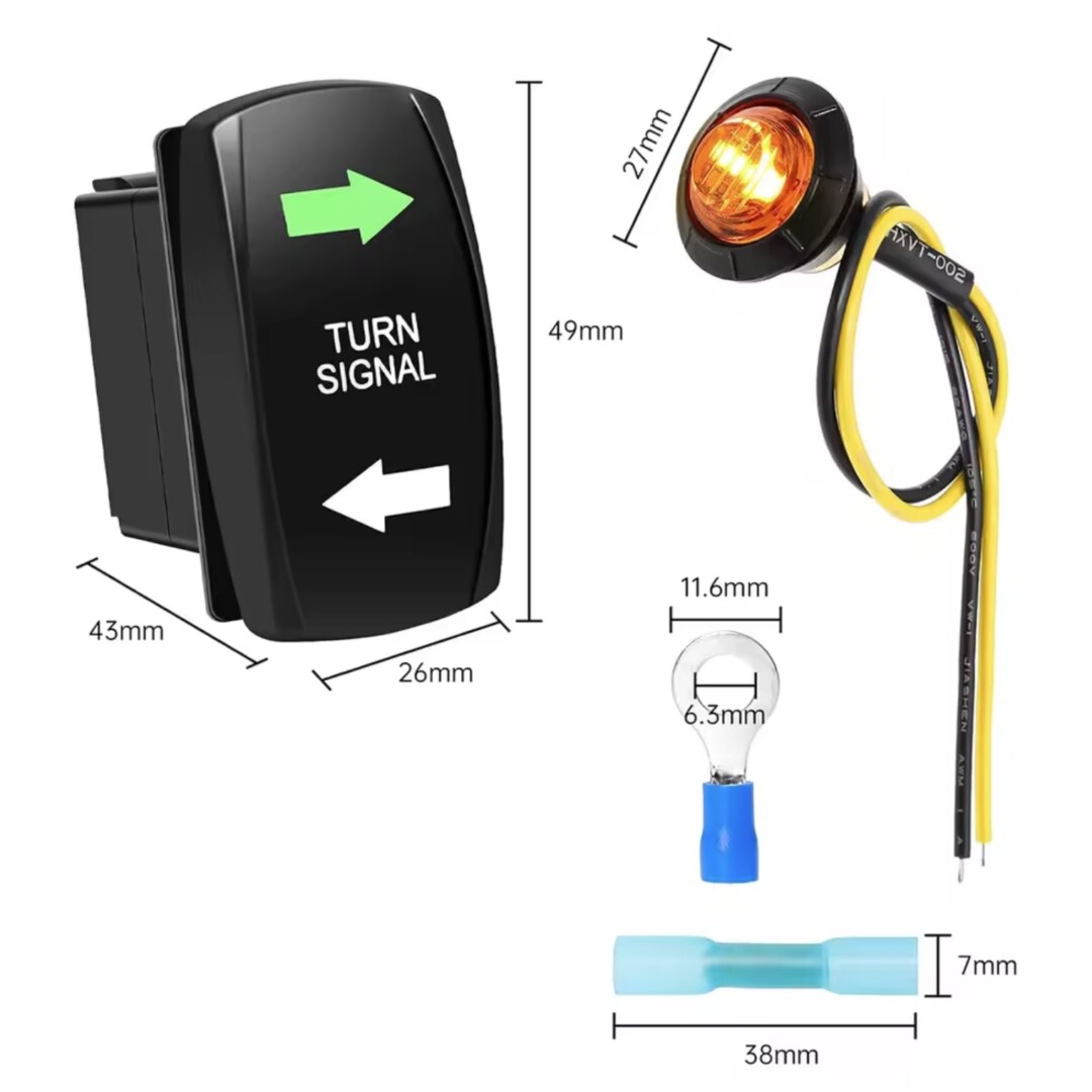 Pre-wired 12V flashing light kit with switch & adjustable control unit - ATV UTV SXS RZR motorbike quad - Waterproof IP68 - Image 3