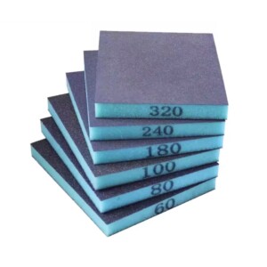 Lot 6 Éponges Abrasives 60 à 320 – Blocs Ponçage Lavables Wet & Dry – Carrosserie Métal Bois