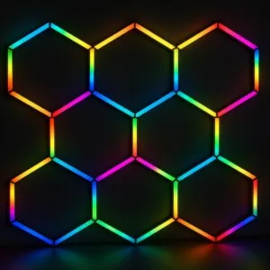 Lampada LED 8 esagonale da soffitto nido d'ape garage Led multicolore RGB 2,5m x 2,4m 65W 230V