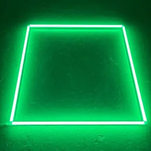 Lampada da soffitto a LED quadrata 1,2M x 1,2M 64W Verde dettaglio garage barbiere palestra