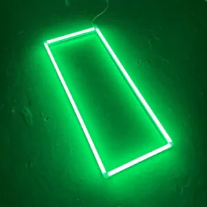 Plafoniera LED rettangolare 2,4M x 1,2M 100W Verde dettaglio garage barbiere palestra